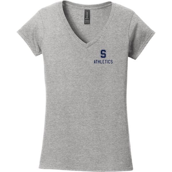 Midd South Athletics Softstyle Ladies Fit V-Neck T-Shirt