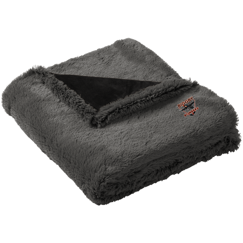 Biggby Bombers Faux Fur Blanket