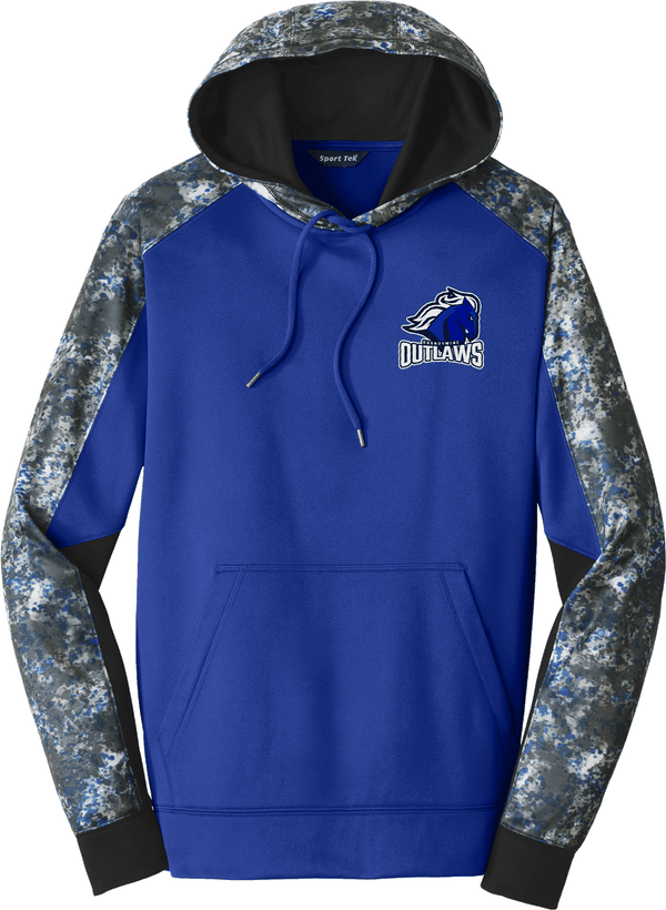 Brandywine Outlaws Sport-Wick Mineral Freeze Fleece Colorblock Hooded Pullover