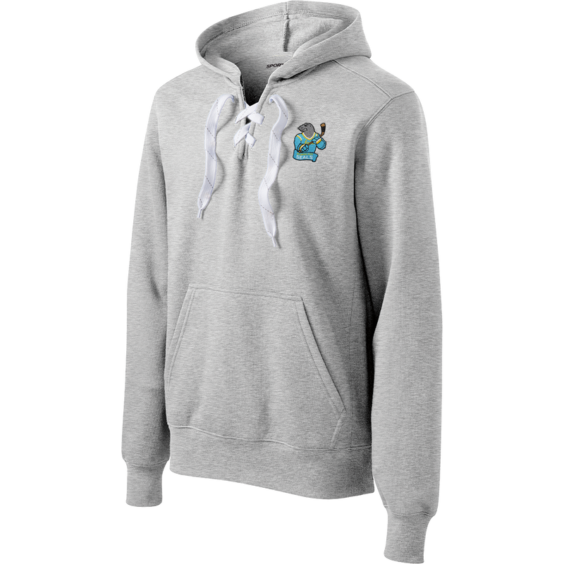 Atlantic City Seals Lace Up Pullover Hooded Sweatshirt
