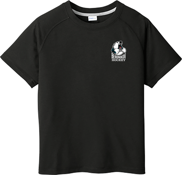 Berdnikov Bears Youth PosiCharge  Tri-Blend Wicking Raglan Tee